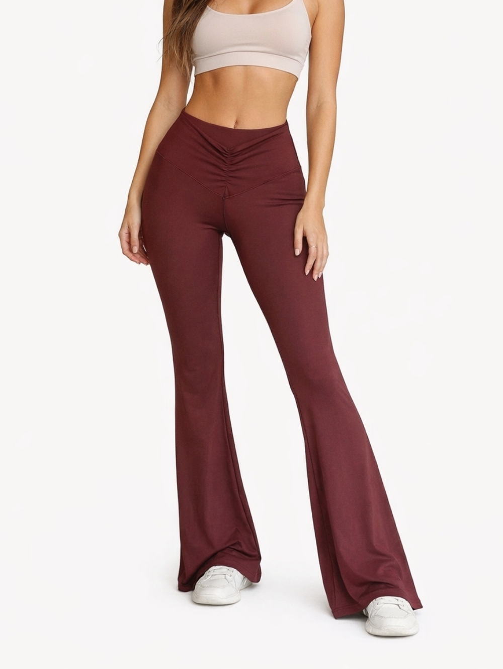 OFFLINE by Aerie Brown Flare Leggings High Rise Yoga Pants Size L